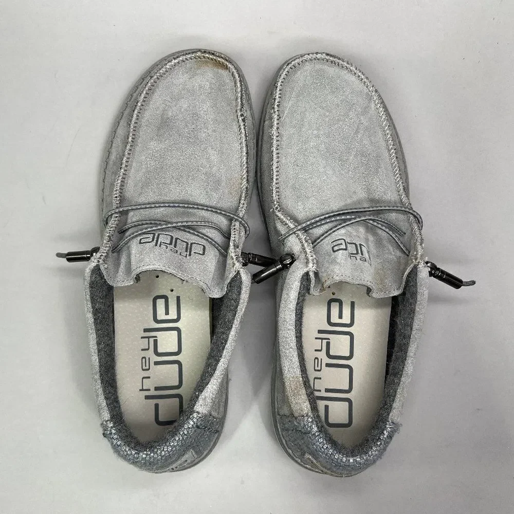 Hey‎ Dude Men's Size 9 Wally Ash Suede Slip On Shoes